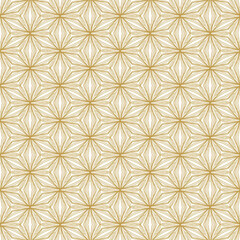 Abstract golden hexagon graphic ornament. arabian Stylish Seamless pattern on white background. Creative design. Design for book, notebook and calendar covers.