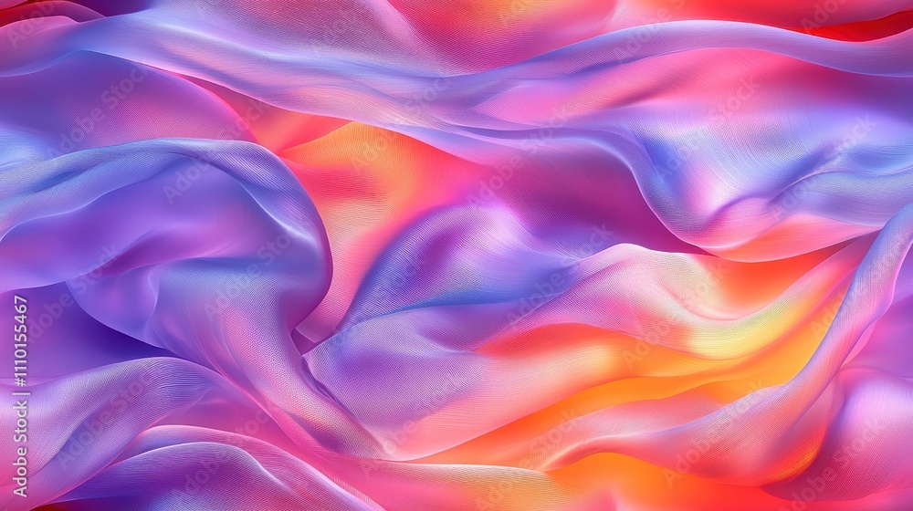 Aufkleber dynamic flowing fabric design abstract art digital colorful background creative concept for visual a