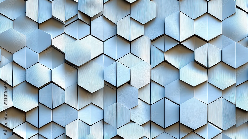 Poster modern hexagonal patterns digital art abstract design creative space close-up perspective visual tex