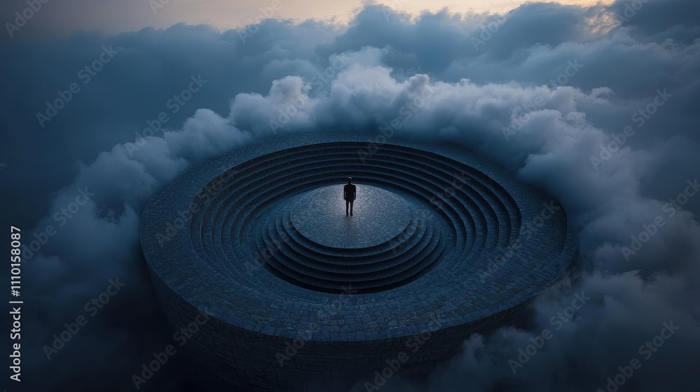 Poster exploring surreal landscapes a unique perspective on mystical cloud forms digital art dreamlike envi