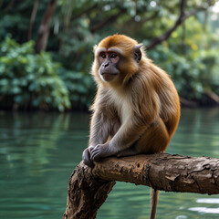 Obraz premium Monkey in the thee