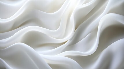 Obraz premium Smooth white waves forming an abstract flow across a minimalistic white background