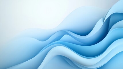 Fototapeta premium A blue wave with a white background