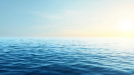 Obraz premium The ocean is calm and clear, with a bright blue sky above