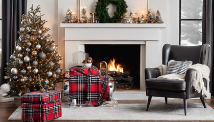 Cozy Christmas living room
