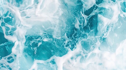 Obraz premium Serene Ocean Blues, Artistic Pool Water Illustration with Playful Details and Expansive Copy Space