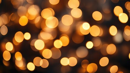 Warm bokeh lights creating an abstract festive background ideal for designs and digital projects