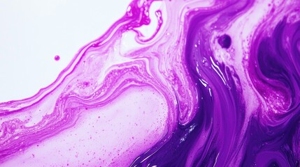 Vibrant abstract watercolor background in shades of purple featuring fluid textures and artistic swirls on a clean white canvas.