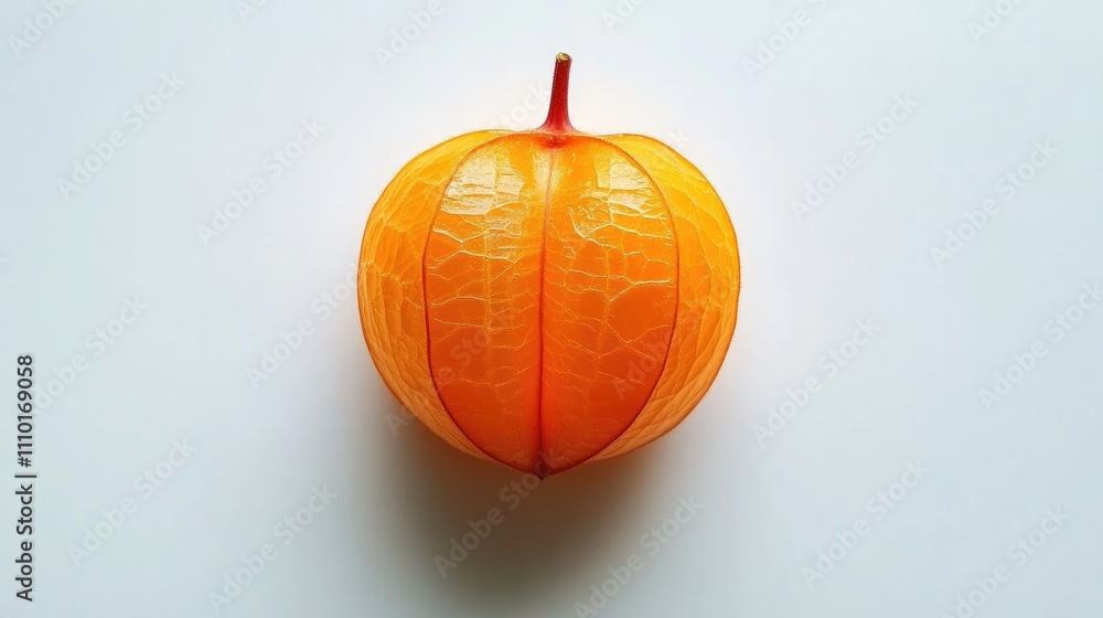 Poster cape gooseberry physalis fruit displayed on clean white background highlighting vibrant color and un