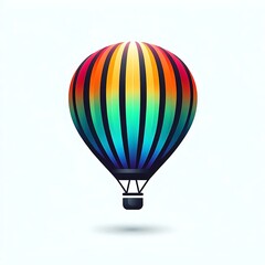 Fototapeta premium Colorful hot air balloon illustration.