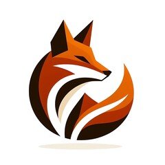 Stylized fox logo design with vibrant colors.
