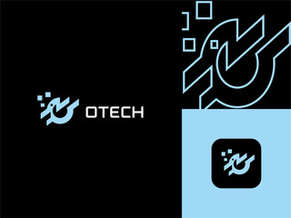 Letter T Tech Logo,For modern technology companies