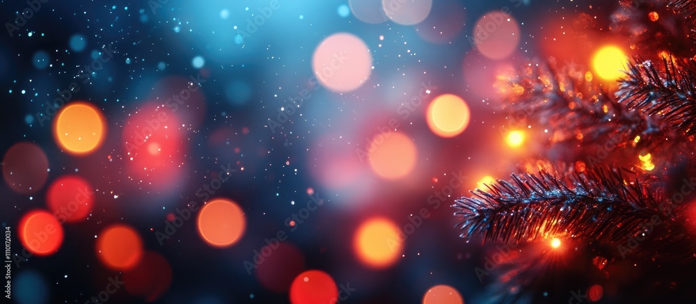 Aufkleber colorful bokeh lights with a soft focus background creating a festive and dreamy atmosphere for seas