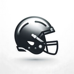 Fototapeta premium Black football helmet graphic design.