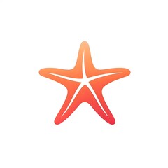 Obraz premium A stylized starfish design in gradient colors.