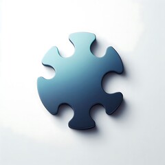 Fototapeta premium A single puzzle piece in a gradient design.