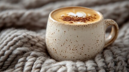 Melange coffee offers a delightful blend of flavors, served in a cozy cup. The intricate latte art enhances the inviting feel, perfect for a warm, relaxing moment.