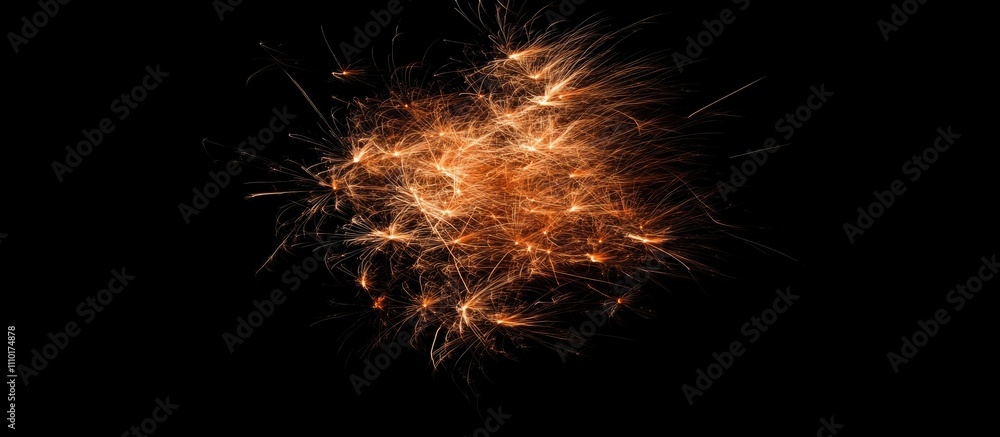 Poster vibrant and dynamic display of fireworks bursting in the night sky creating a dazzling visual specta