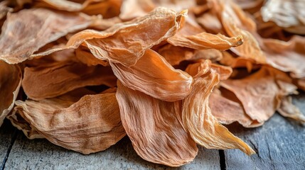 Close up of dried vegetables showcasing Guangdong specialty cabbage for culinary use and flavor enhancement in Asian cuisine