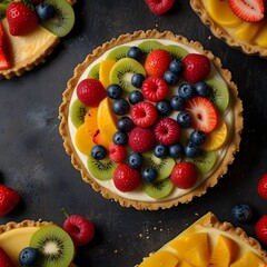 fruit tart with berries