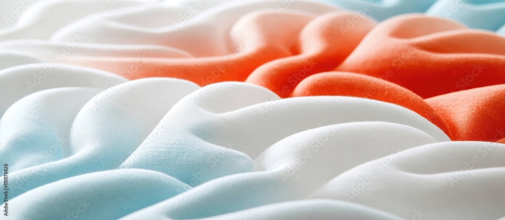 Aufkleber multicolored wave design fabric texture close-up soft bedding or towel backdrop ideal for interior d
