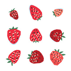 A vector Strawberry set is perfect for creating Fresh and Exciting Designs.