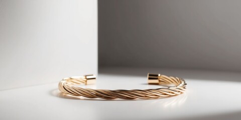 Discover the elegance of a golden twisted bracelet that enhances your style.