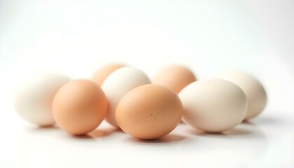 eggs on white background