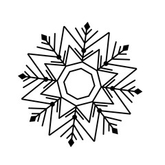Obraz premium Simple snowflake icon 