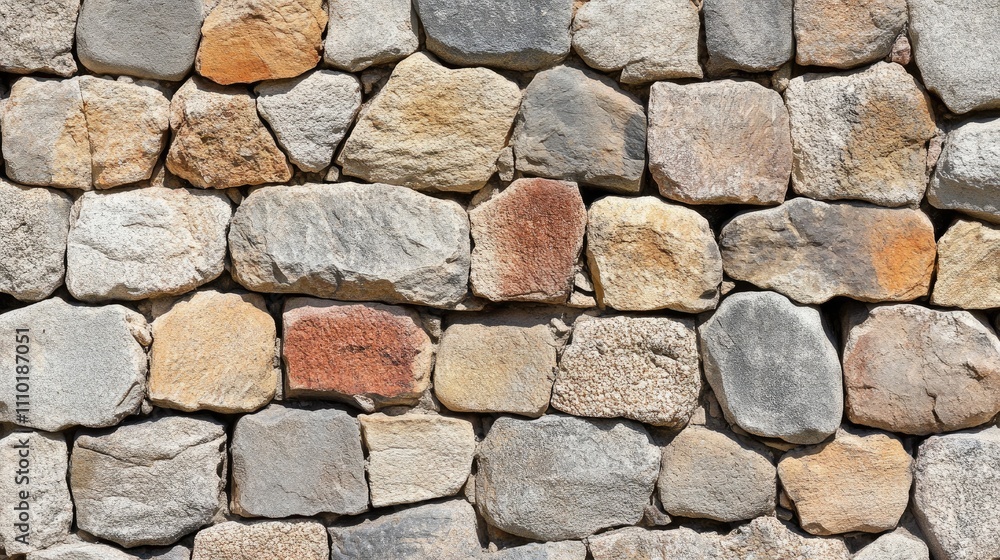 Aufkleber natural stone wall texture featuring diverse colors and patterns ideal for architectural backgrounds