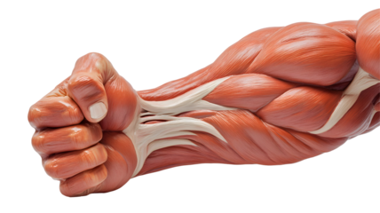Anatomical depiction of a muscular arm.