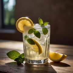 cocktail with lime and mint