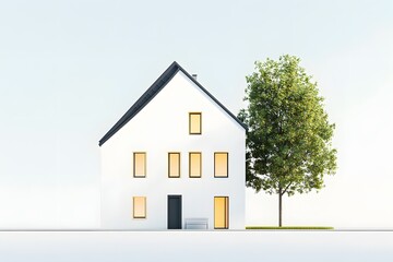 3d minimalist modern house and design
