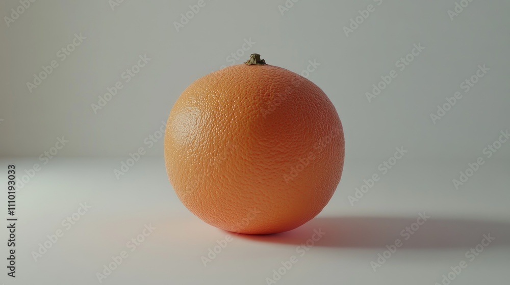 Aufkleber fresh grapefruit displayed on a minimalist white background highlighting its texture and color varia