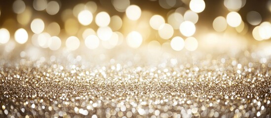 Glittering abstract lights with bokeh effect creating a festive atmosphere for celebrations and special occasions shimmering in the background