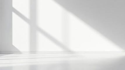 Obraz premium A white room with a window and a white wall
