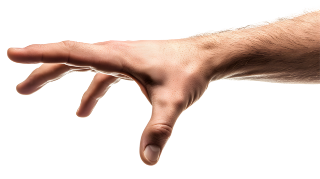 A reaching hand in a dynamic pose.