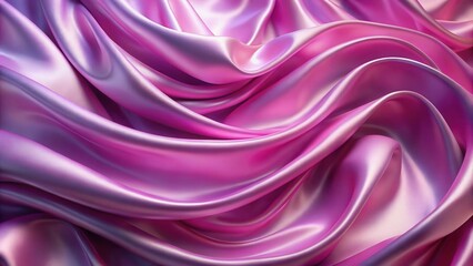 Obraz premium Abstract Draped Pink Satin Fabric Background With Smooth Waves and Curls