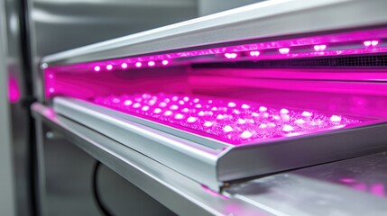 Obraz premium Infrared drying lamps for efficient gloss coating treatment in industrial applications