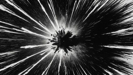 Obraz premium Explosive Cosmic Detonation Illuminates the Vacuum of Space with Fiery Debris and Energy.