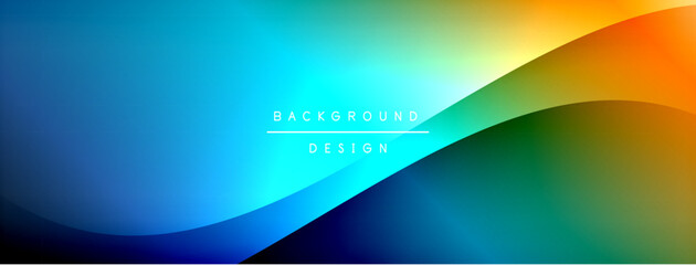 Bright rainbow style color gradient with curve round shape line background. Vector Illustration For Wallpaper, Banner, Illustration, landing page
