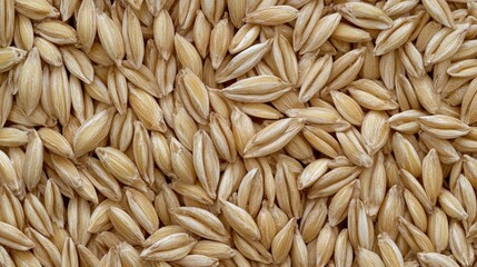 Raw wheat grain close up on wooden surface highlighting its nutritional benefits for a healthy diet and sports nutrition.