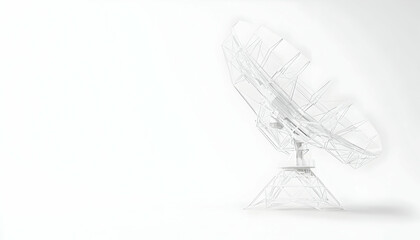 A transparent satellite dish design, showcasing modern technology and communication capabilities.