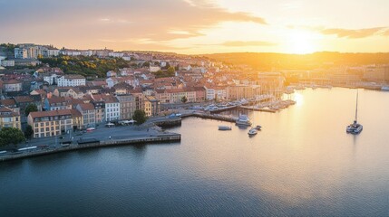 Simple modern living room featuring a light gray sofa, minimalist decor, and Scandinavian-style wooden accents in a bright space