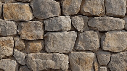 Fototapeta premium 自然石を使用した伝統的な石壁のテクスチャ | Traditional Stone Wall Texture with Natural Stones
