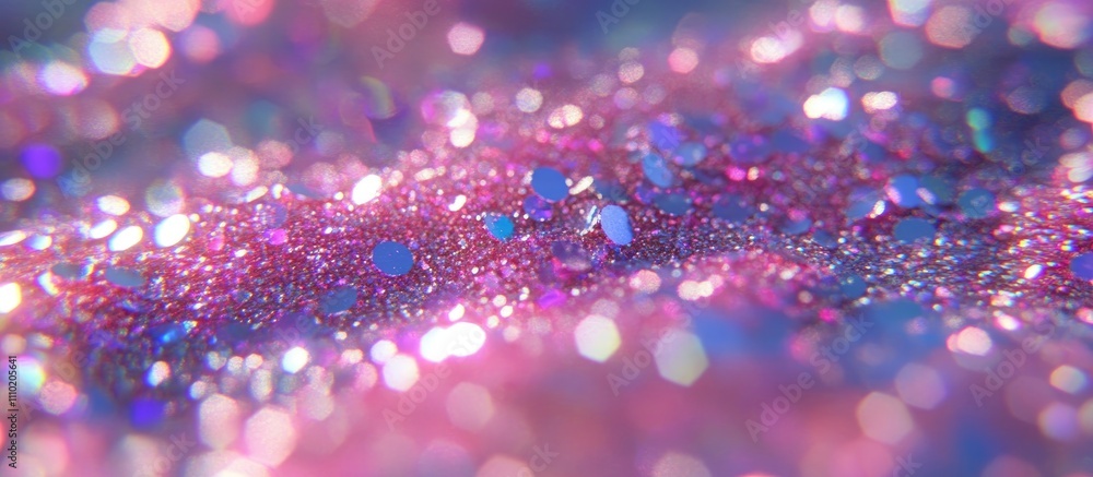 Aufkleber Bokeh background with sparkling sequins and glitter in vibrant colors creating an enchanting and dreamy atmosphere