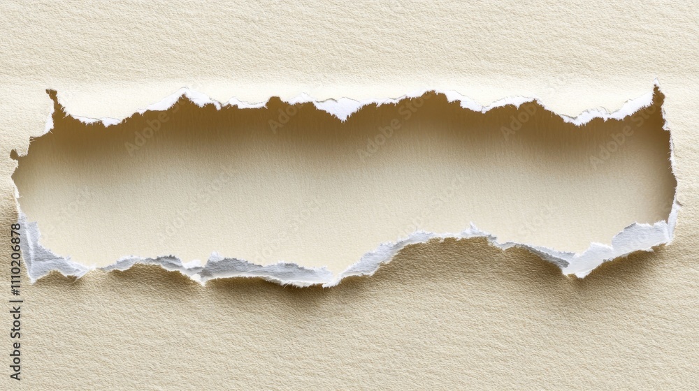 Poster Creative torn paper mockup for RFP Request for Proposal showcasing empty space for text or graphics in a textured background.