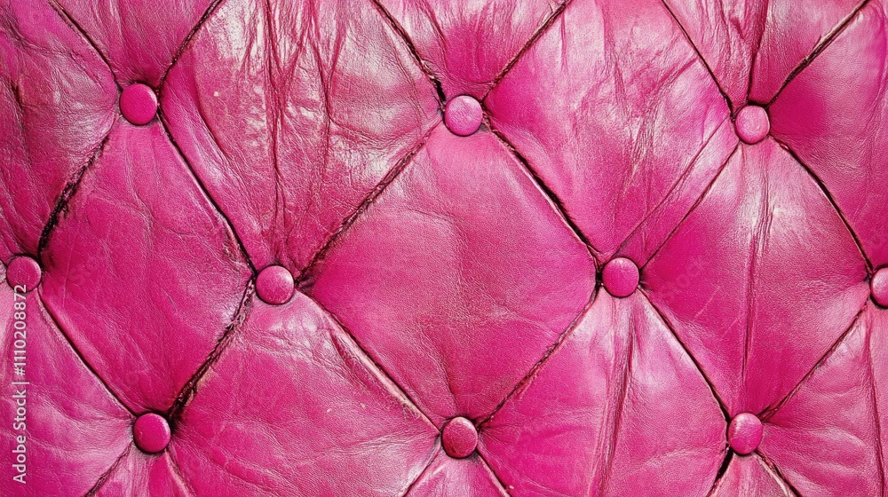 Poster textured pink leather surface with button tufting suitable for backgrounds and fabric design concept