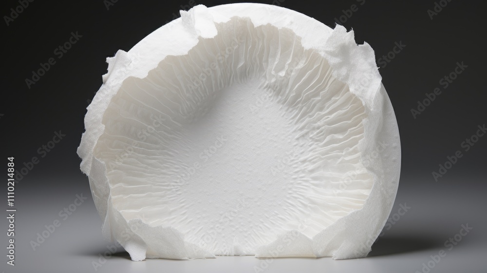 Poster circular absorbent material showcasing intricate texture and design against a neutral backdrop ideal