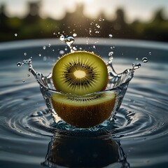 kiwi in water